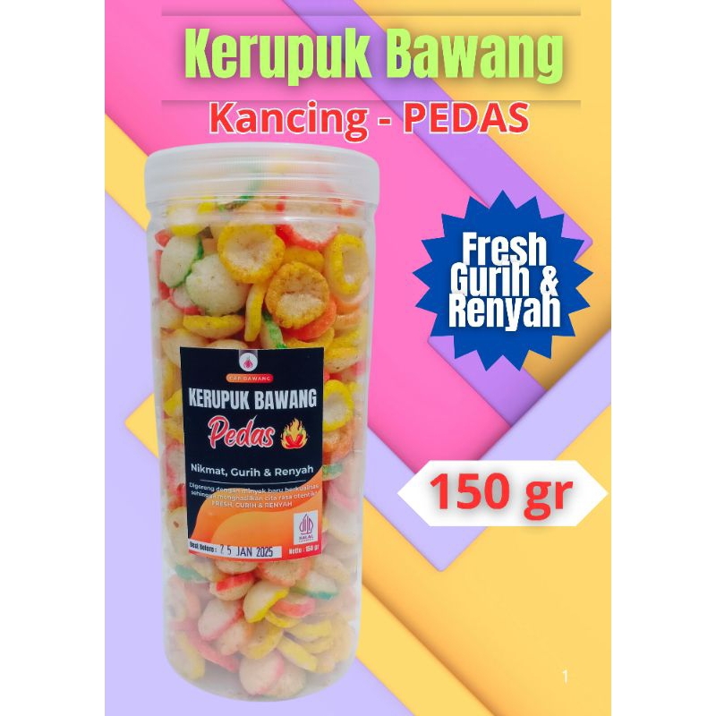 

Krupuk Bawang Kriuk Gurih & Renyah - PEDAS