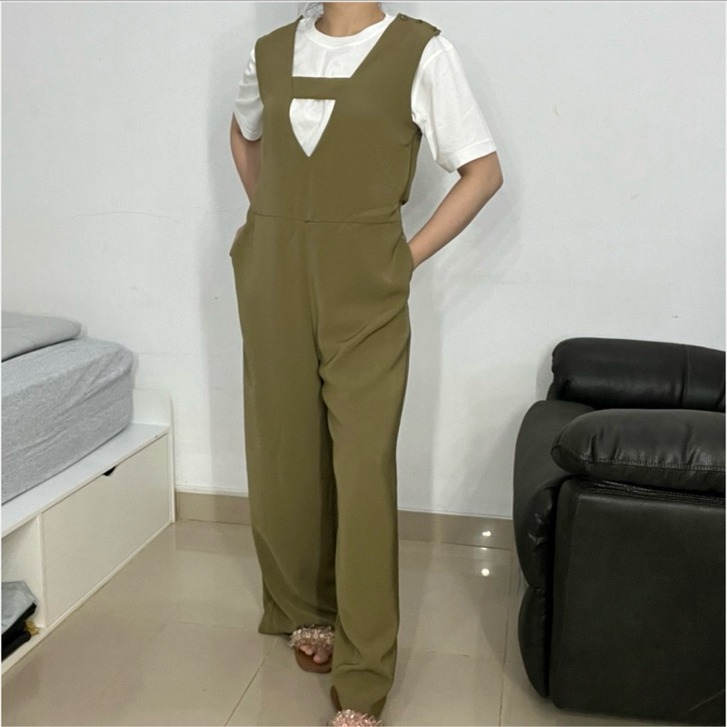 Norma Hauri X Matahari Jumpsuit / Baju Celana Terusan - M / Army Green