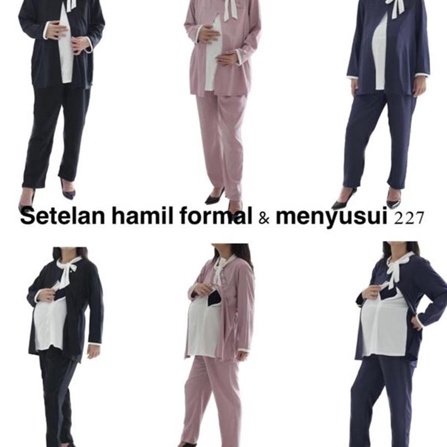Terlaris Baju hamil Setelan hamil menyusui lengan panjang formal cantik OH ST227 baju hamil kerja