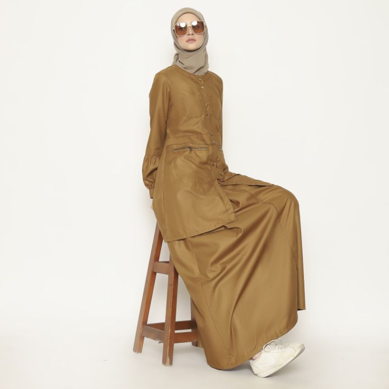 NAYLA set rok tunik pdh pakaian kantor khaki ASN stelan rok pemda