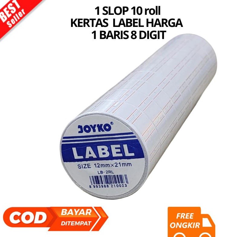 

KODE Q25H SLP BAYAR DI TEMPAT 1 SLOP 1 Roll Rol Label Harga Kertas Label Harga Joyko 1 Baris 8 digit Refil Isi Ulang