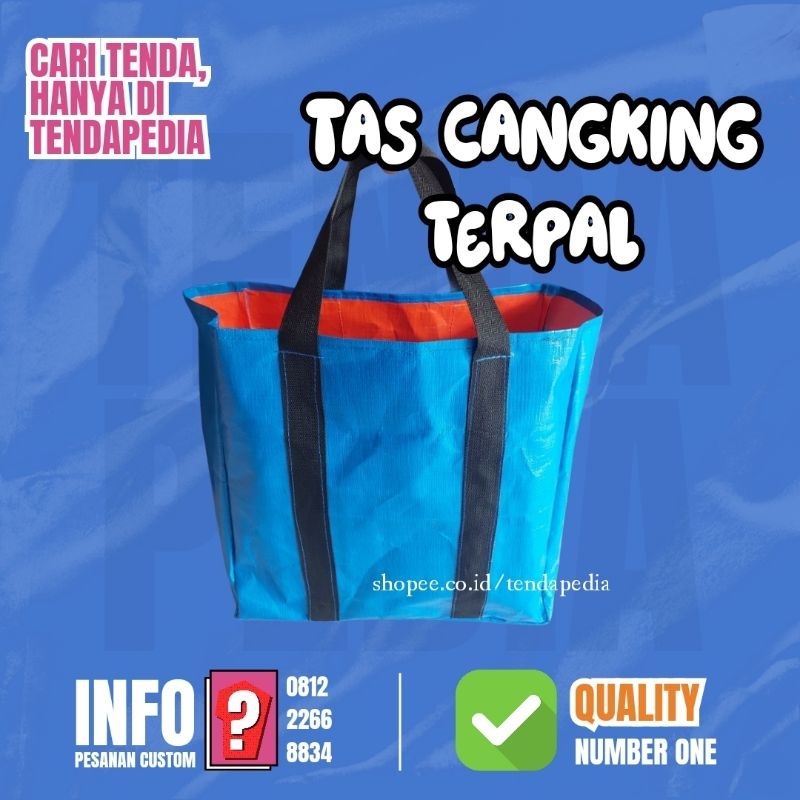 TAS TERPAL / TAS CANGKING SERBAGUNA BAHAN TERPAL A12 KOREA