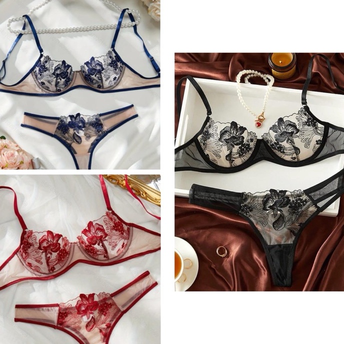 Terbatas Bra Set Transparant 2333