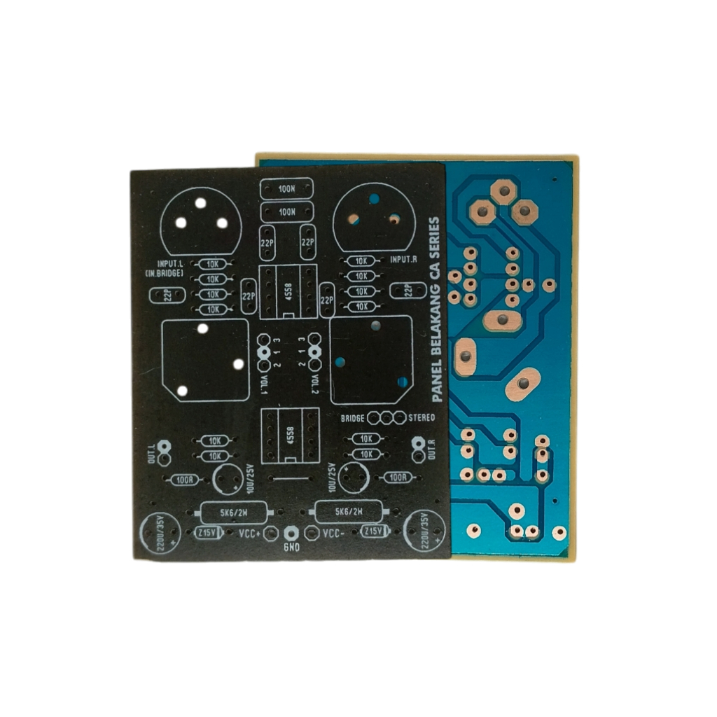 PCB Panel Belakang Box Power Amplifier CA 20 - Desain Profesional dan Berkualitas Tinggi