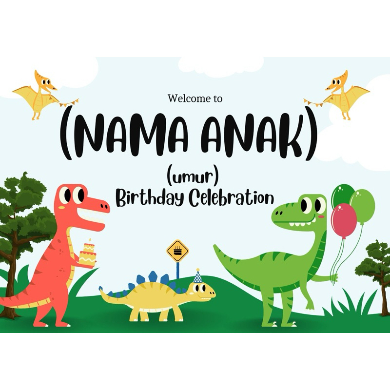 

Table/Place Mat Custom Birthday Anak - Table Decoration