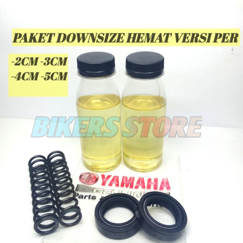 PAKET HEMAT DOWNSIZE SHOCKBREAKER DEPAN VERSI PER YAMAHA AEROX NMAX FAZZIO FILANO MIO VEGA JUPITER M
