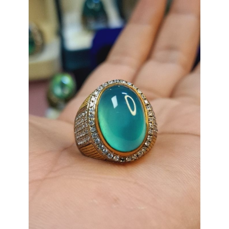 Cincin Batu Bacan Doko Super Giwang (Perak)