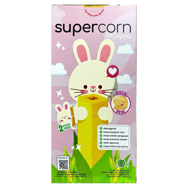 

SUPER CORN STIK JAGUNG - RASA KEJU (120g / 12 Bungkus @ 10g)