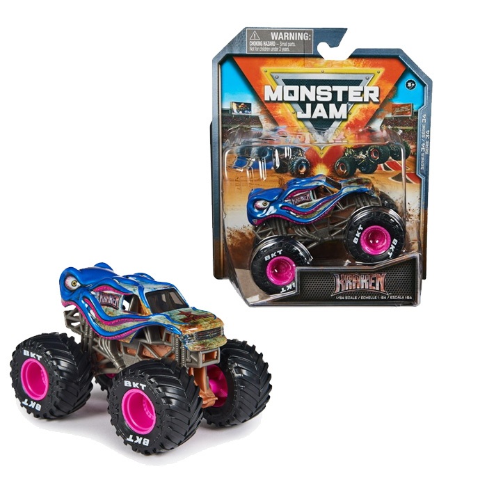 Monster Jam Official Kraken Monster Truck, Die-Cast Vehicle, 1:64 Scale