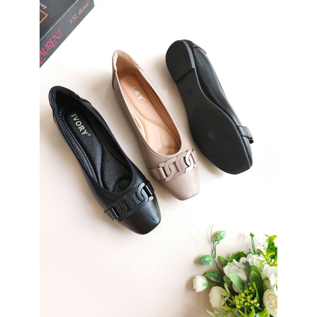 IVORY 610 Sepatu Flat Wanita Ukuran Jumbo 41 42 43 44 45
