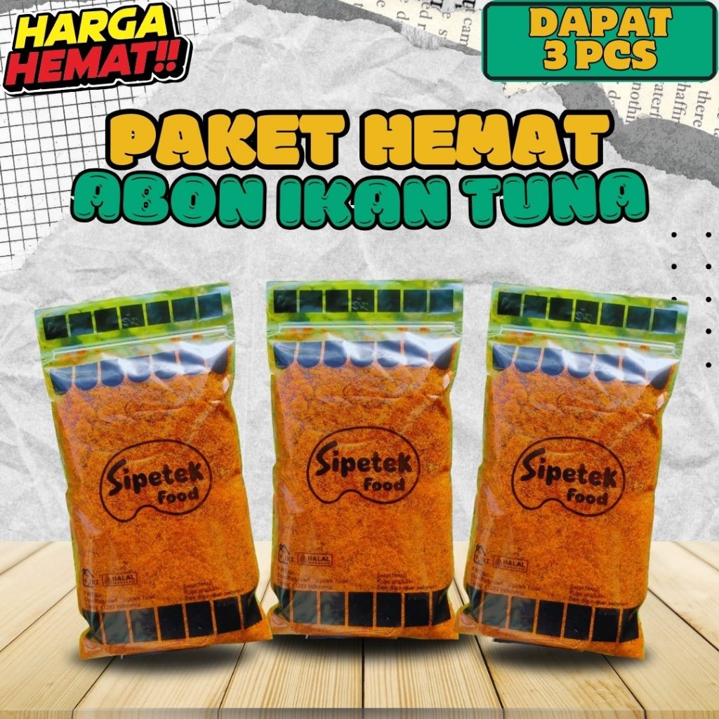 

PAKET HEMAT Lauk Makan Abon Ikan Tuna Asli Kiloan Tekstur Lembut Gurih Renyah Praktis Dapatnya 3 Pcs