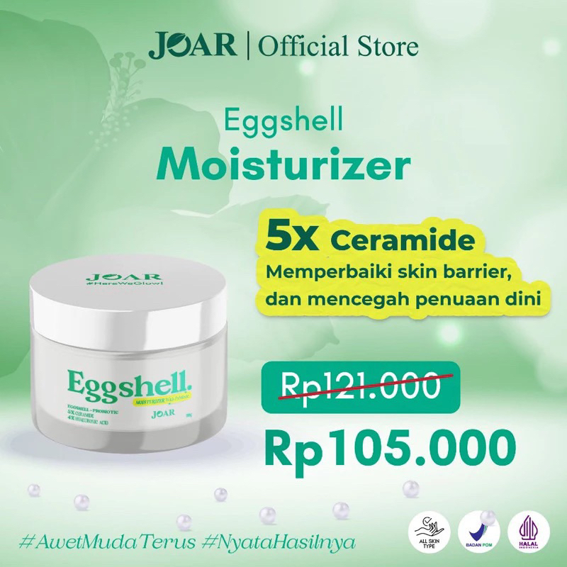 JOAR SKINCARE - Eggshell Moisturizer with Prebiotic // 30 gr