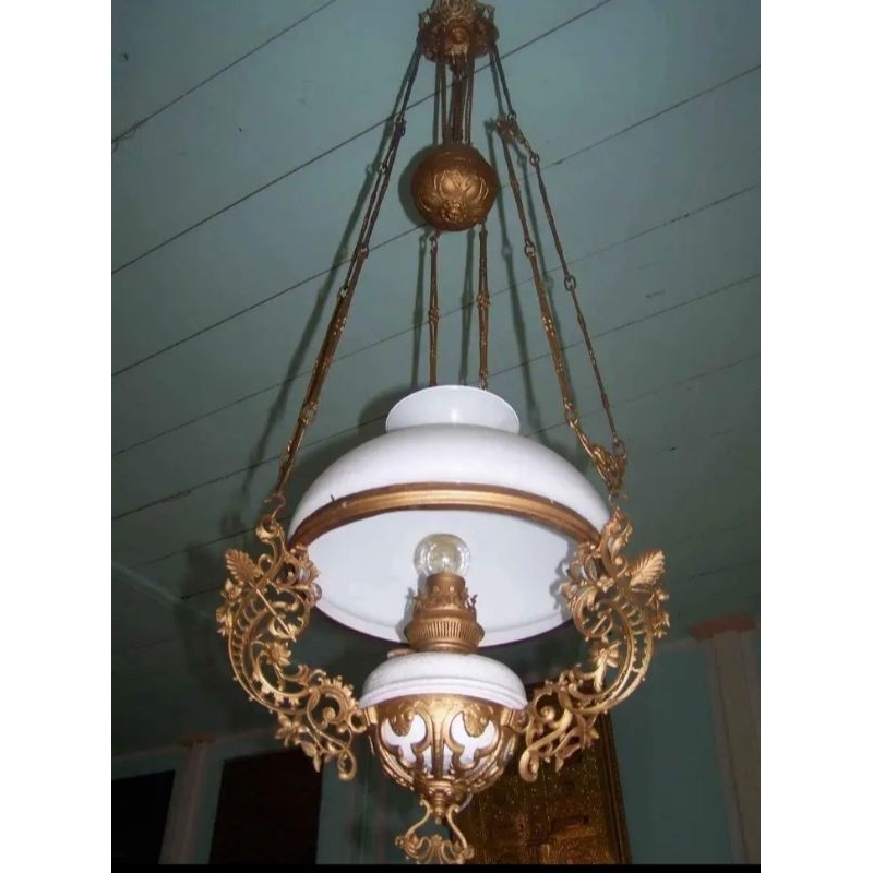 lampu GANTUNG HIAS ANTIK jawa betawi bali diameter 28cm
