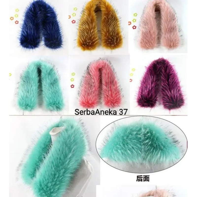 SYAH BULU TEBAL KOREAN IMITASI BULU KELINCI FASHIONABLE - SYAL BULU, SYAL SCARF , SYAL WOOL MUSIM