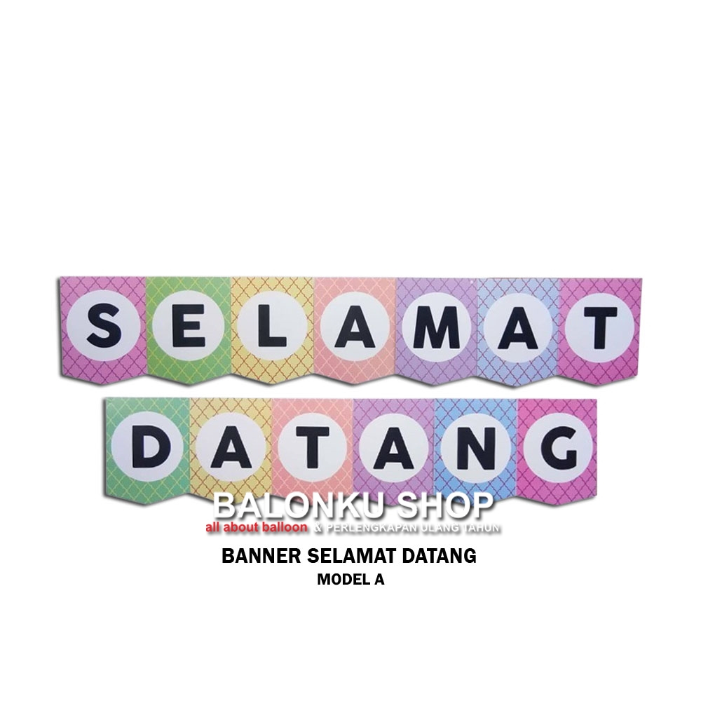 Banner Selamat Datang / Banner Flag Selamat Datang / Banner Welcome