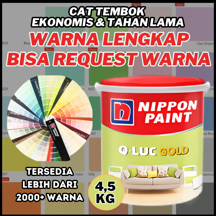 Promo [ Warna Tinting ] Q-Luc Gold Cat Tembok Q Luc 4,5Kg Cat Tembok Nippon Paint Q Luc Gold Cat