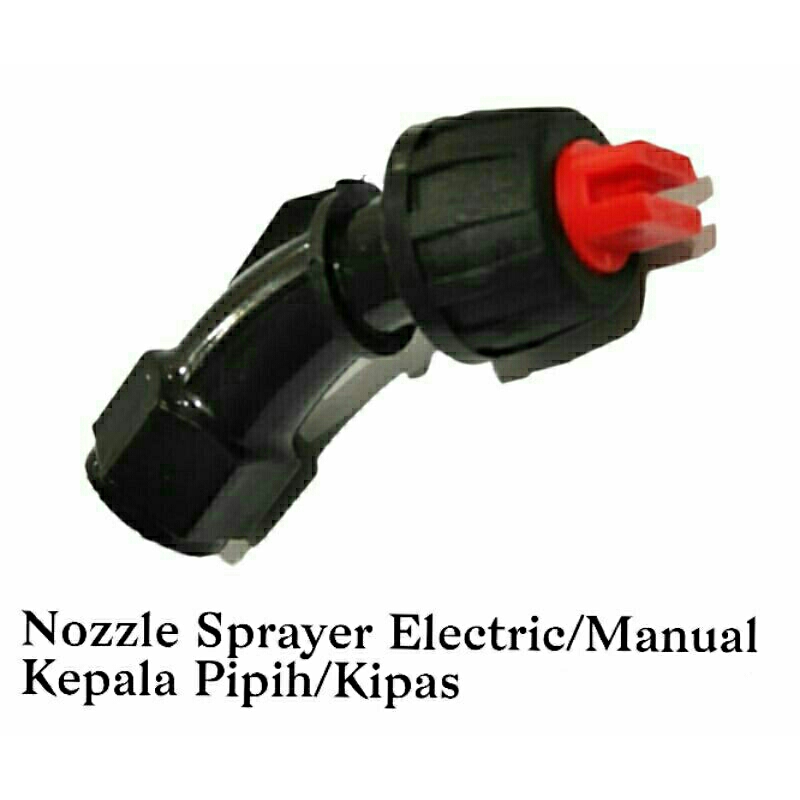 Nozzle sprayer bengkok semburan kipas ngembun