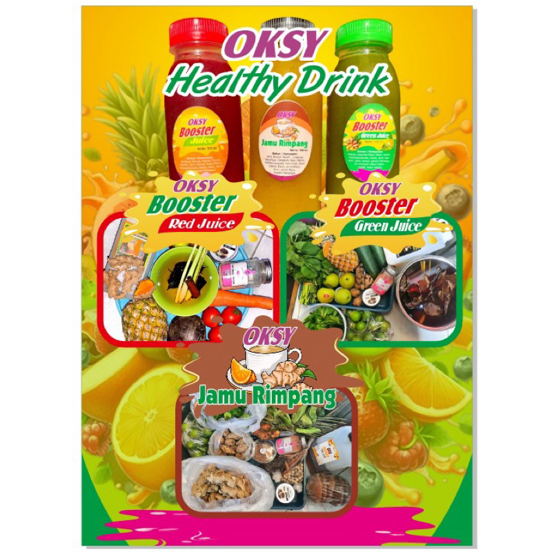 

Jamu Home Made Healty Drink Oksy Jamu Rimpang Healty Drink Booster Red Juice Booster Green Juice Murah