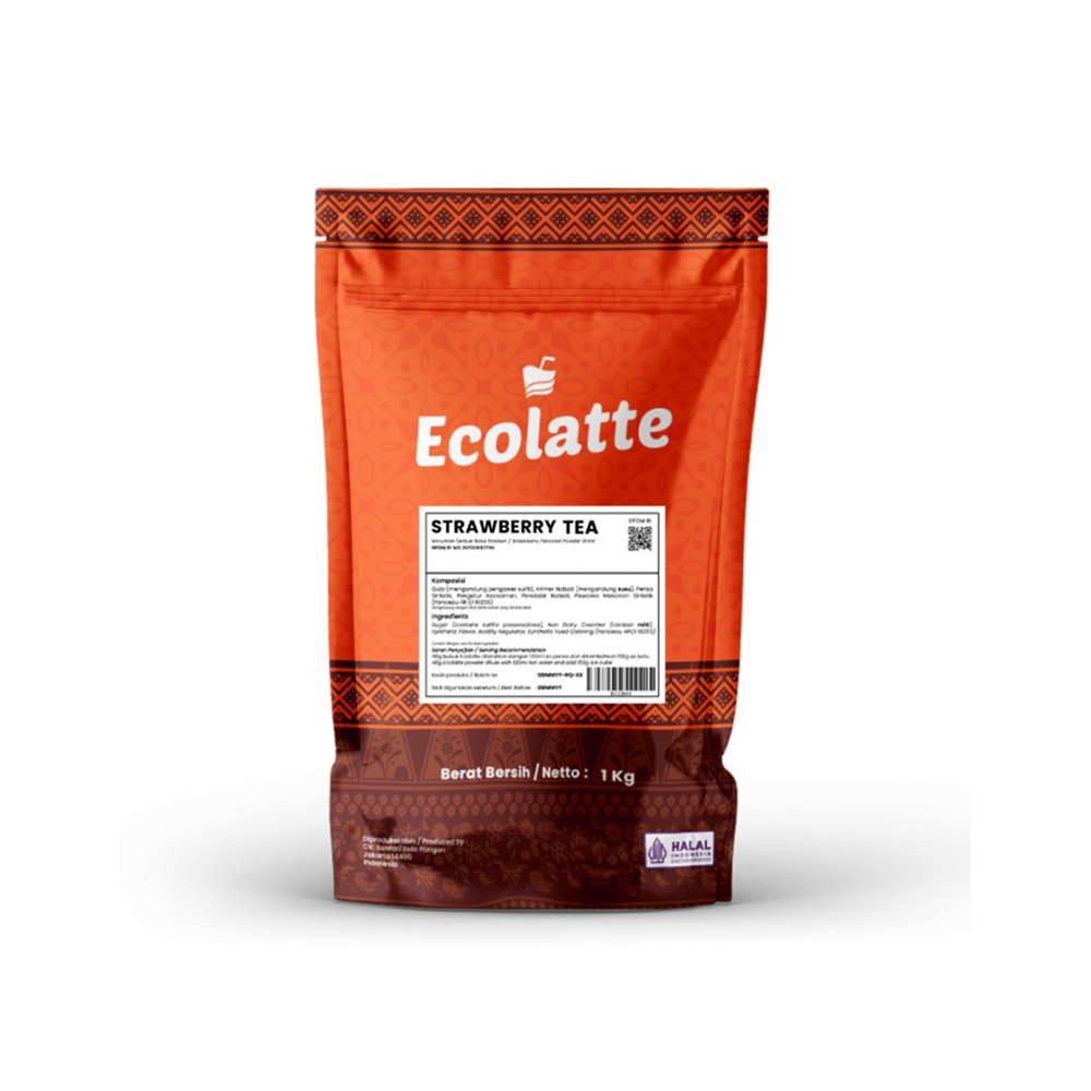 

Ecolatte Strawberry Tea Powder Drink / Minuman Bubuk 1kg