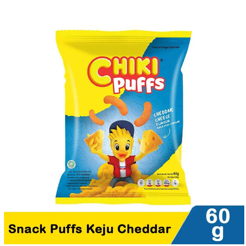 

Chiki Snack Puffs Cheddar Cheese 60 Gram