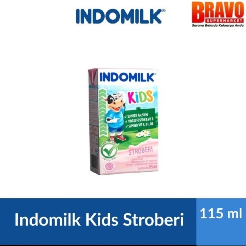 

Indomilk Kids Susu UHT Coklat & Stroberi 115ml