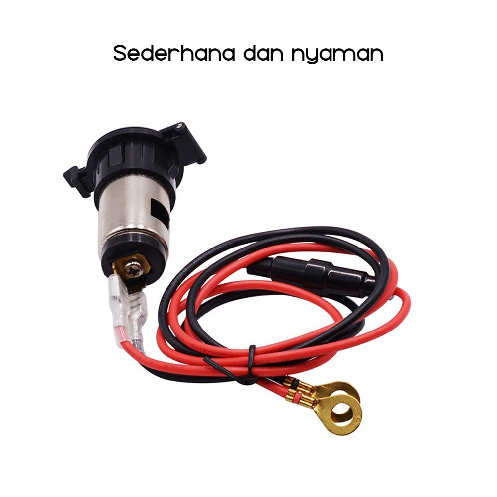 Pengisi Daya Mobil Lighter Socket Charger Cigarette Lighter Power Outlet Set Stop Kontak Mobil