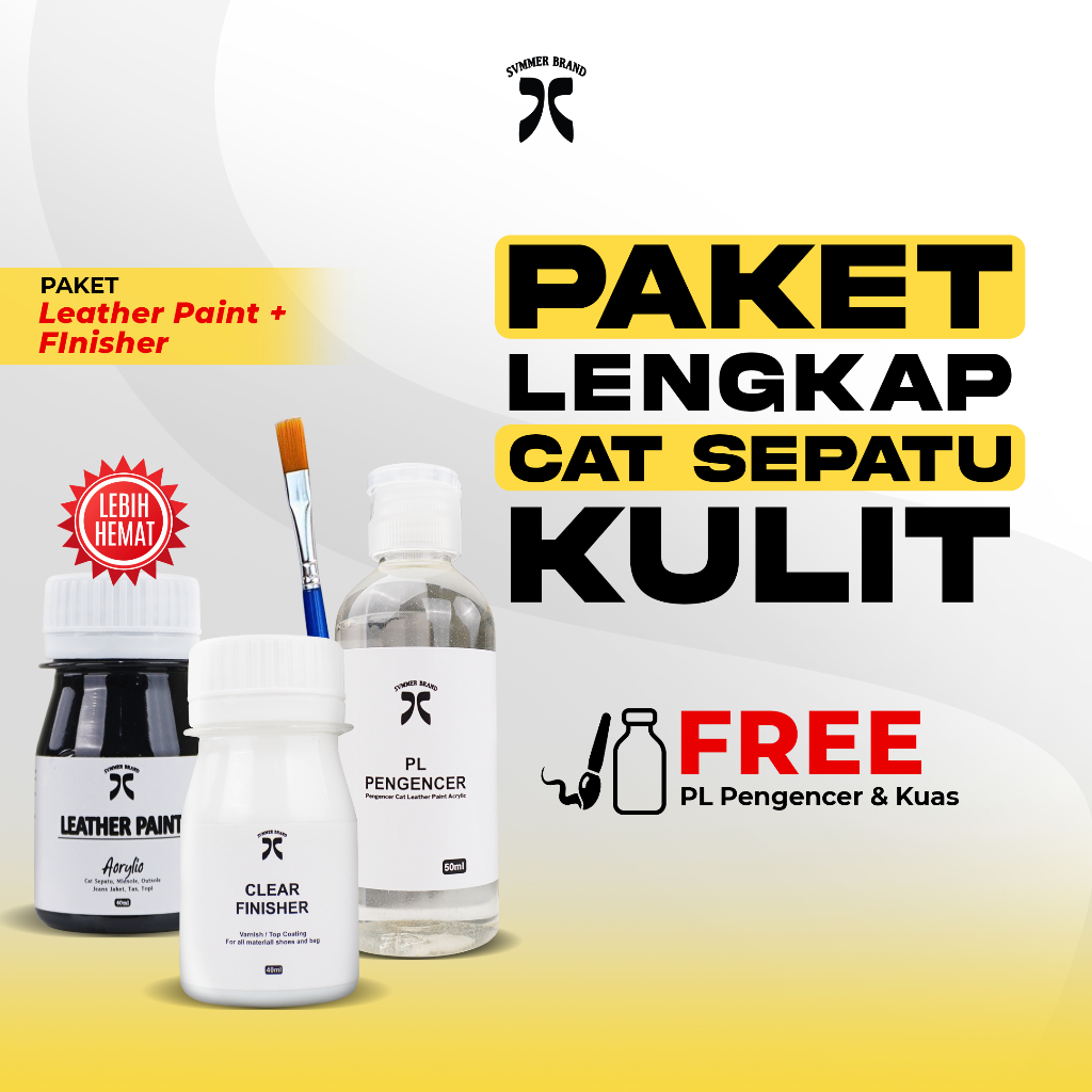 SVMMER SHOES CARE Paket Leather Paint Cat Lukis Sepatu Kulit Tas Dompet Jeans Topi Lukis Kaos Kanvas