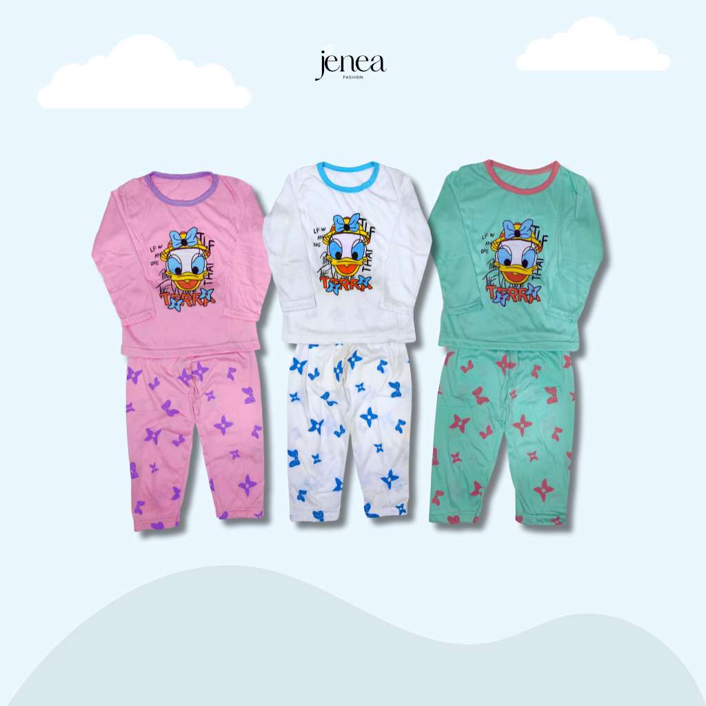 Setelan Panjang Anak Perempuan | Setelan Sablon Anak Perempuan | Baju Tidur Anak Perempuan | Baju Ti