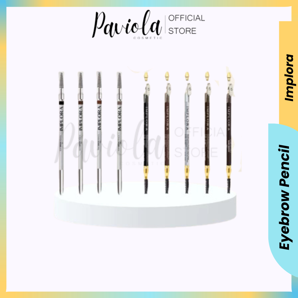 IMPLORA Eye Brow Pencil 2 IN 1 ( PENSIL + SERUTAN + SIKAT ) | Paviola