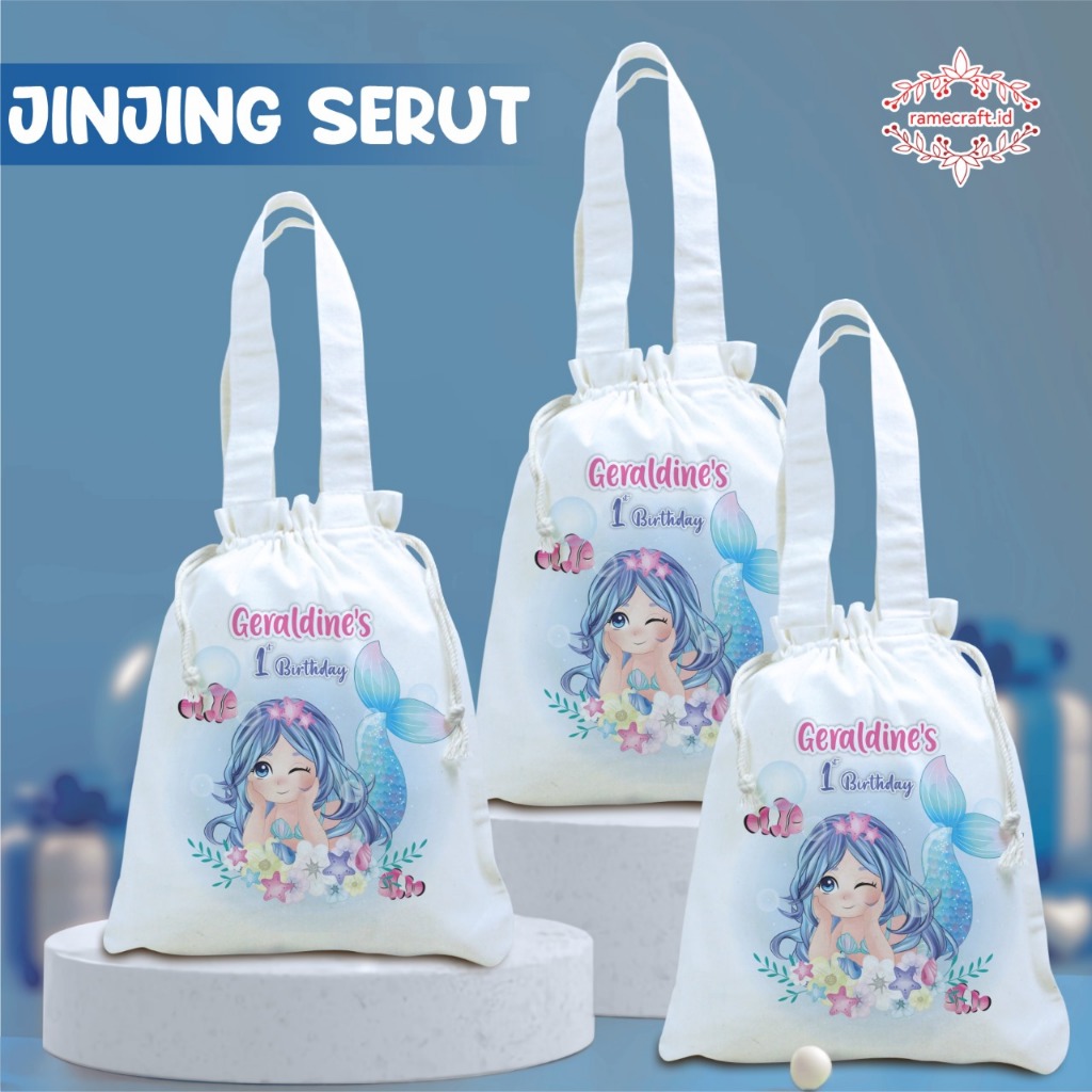

tas serut / hampers / totebag / souvenir / tas ulang tahun / uk 25x30