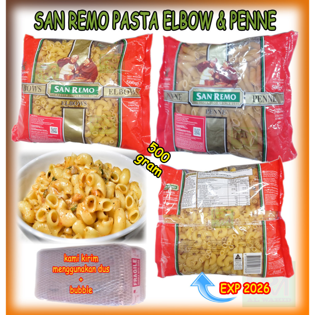 

San Remo Pasta Penne dan Elbow Kemasan 500 gram