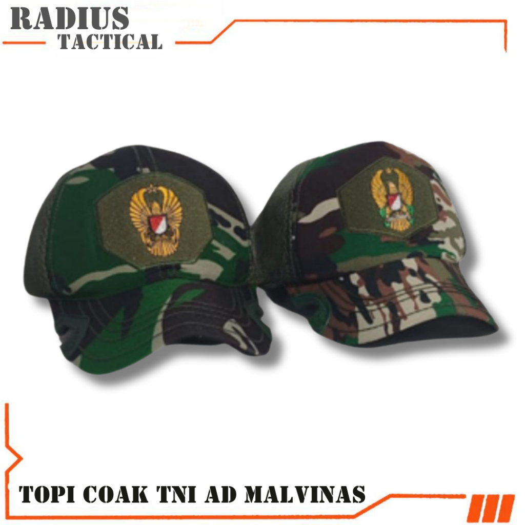 TERMURAH TOPI COWAK BORDIR TNI AD NKRI DAN MALVINAS