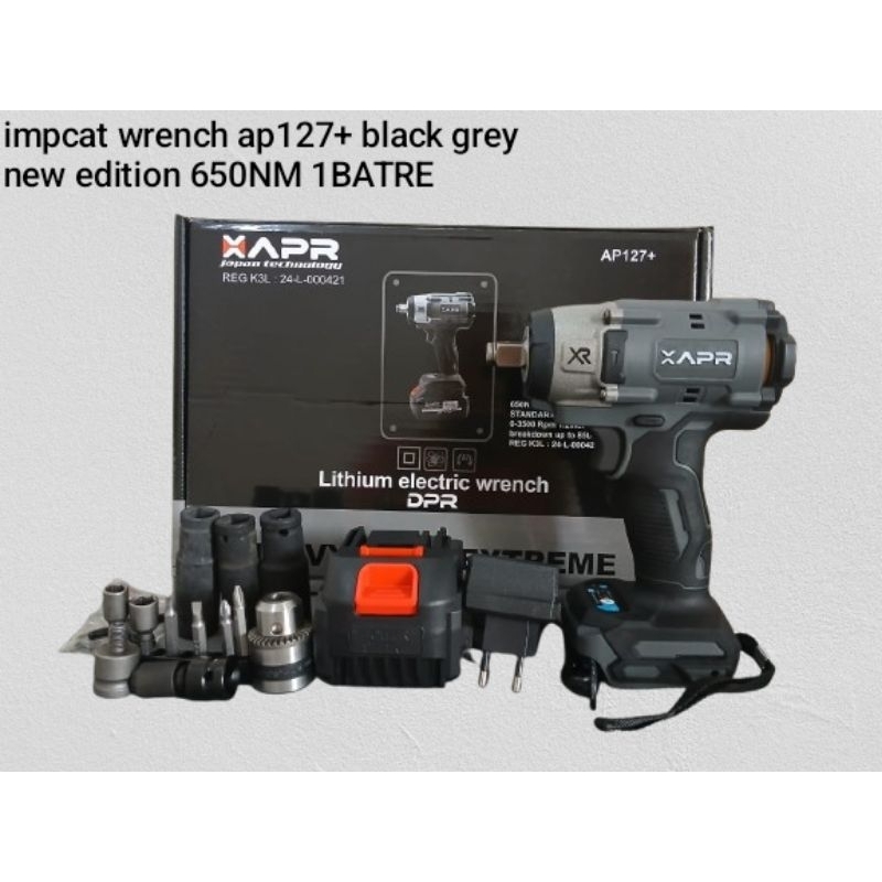 DISCOUNT99% Mesin Impact Wrench AP127+ APR JAPAN QUALITY 1BATRE 650NM FULL AKSESORIS