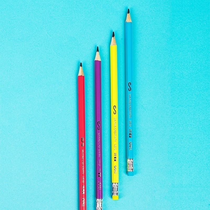 

Deli EU51000 Graphite Pensil Kayu 2B dengan penghapus bahan berkualitas tinggi yang tidak beracun