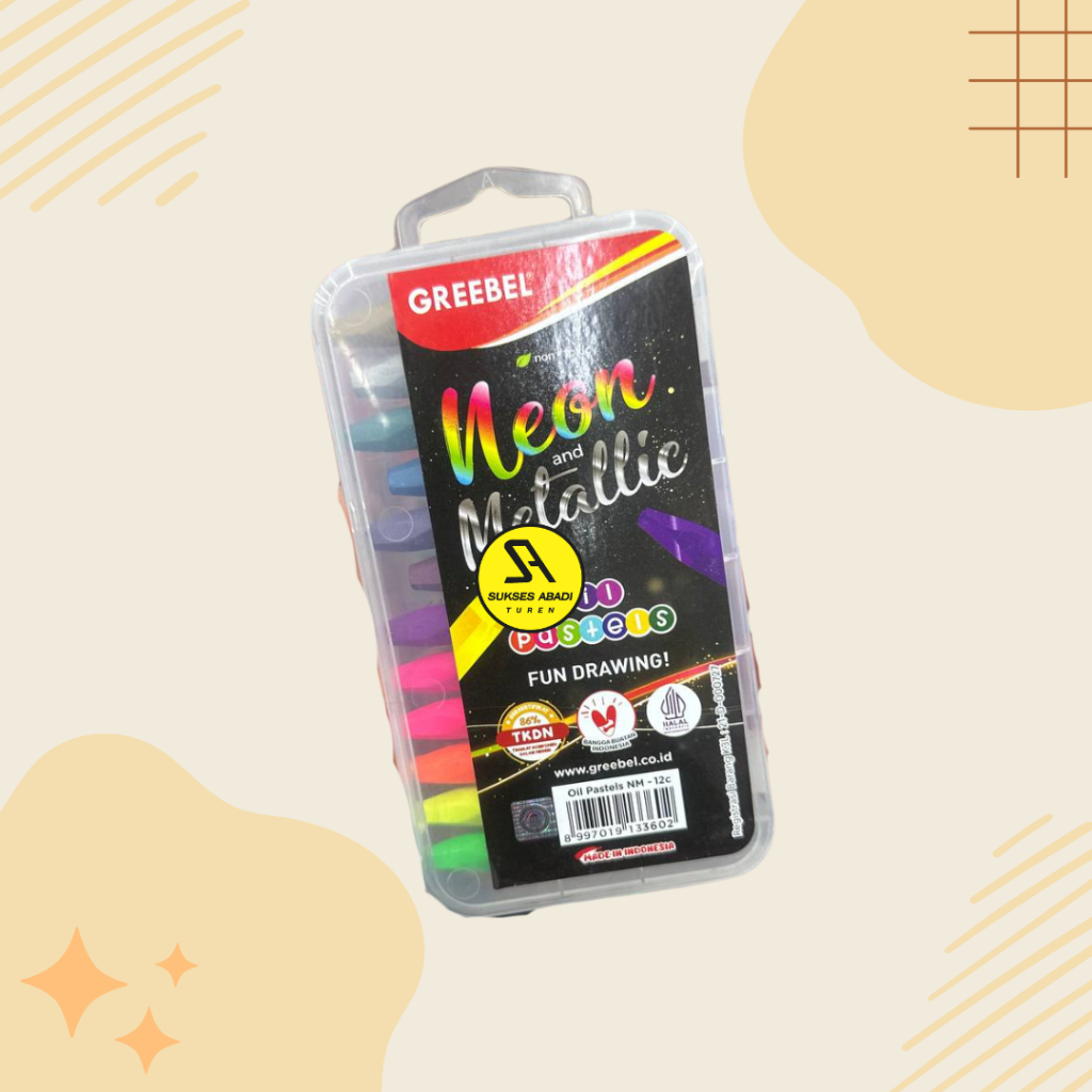

Crayon murah malang Greebel 12 Warna / Crayon Neon Metallic 12 Warna / Krayon Greebel 12