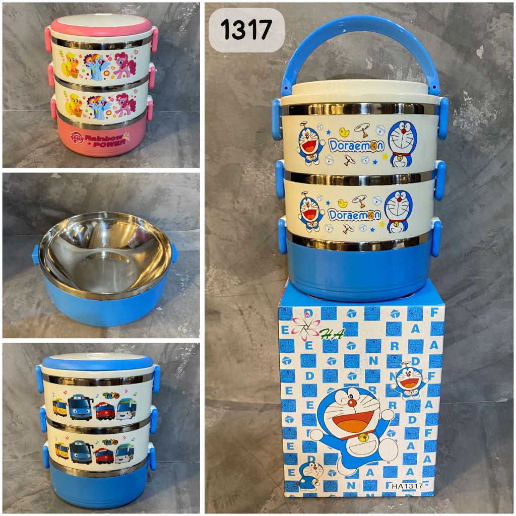 RANTANG STAINLESS STEEL/RANTANG susun/rantang karakter sanrio TAHAN PANAS