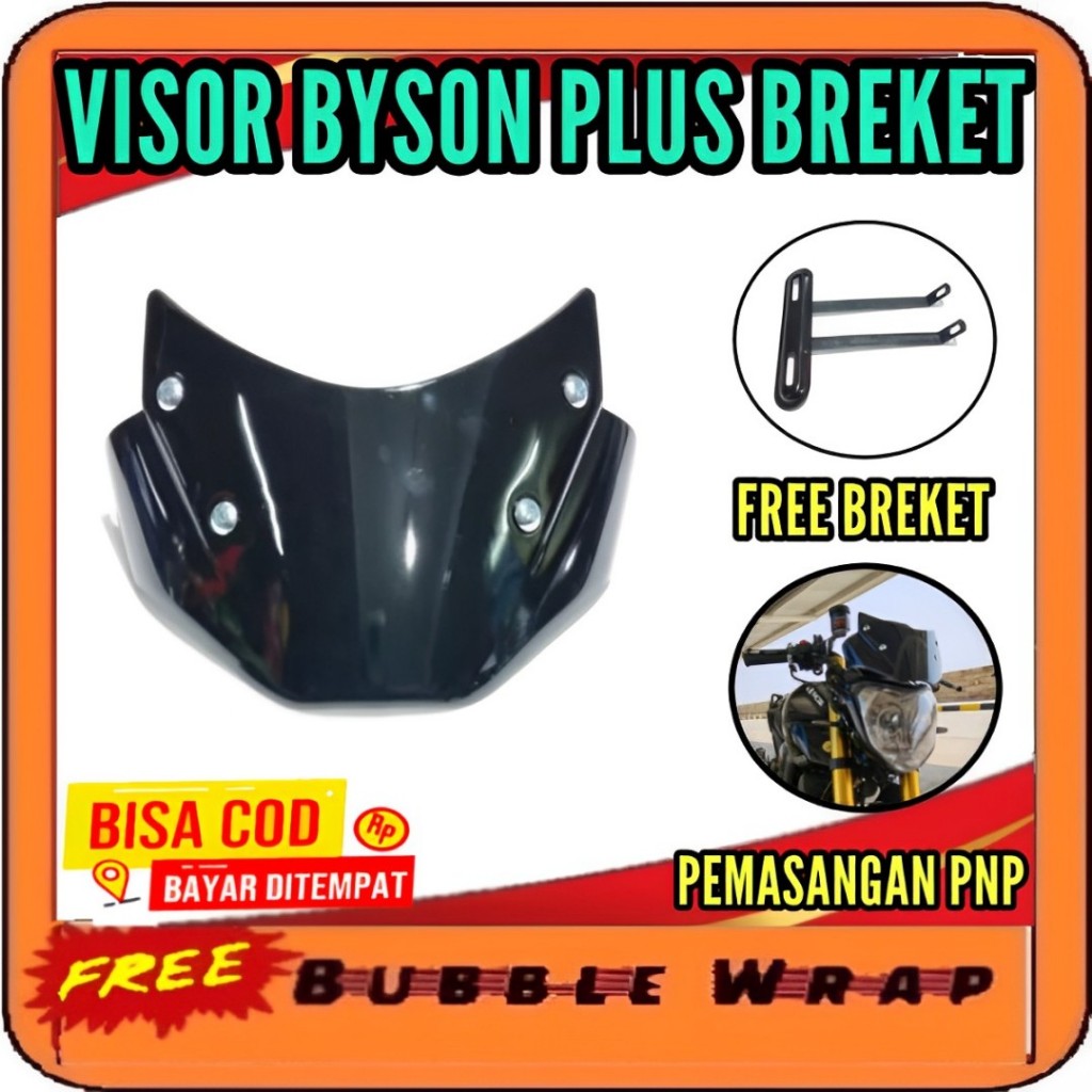 Visor byson plus Breket Windshield / Visor / Winsil motor Yamaha Byson Aksesoris Variasi motor Tebal