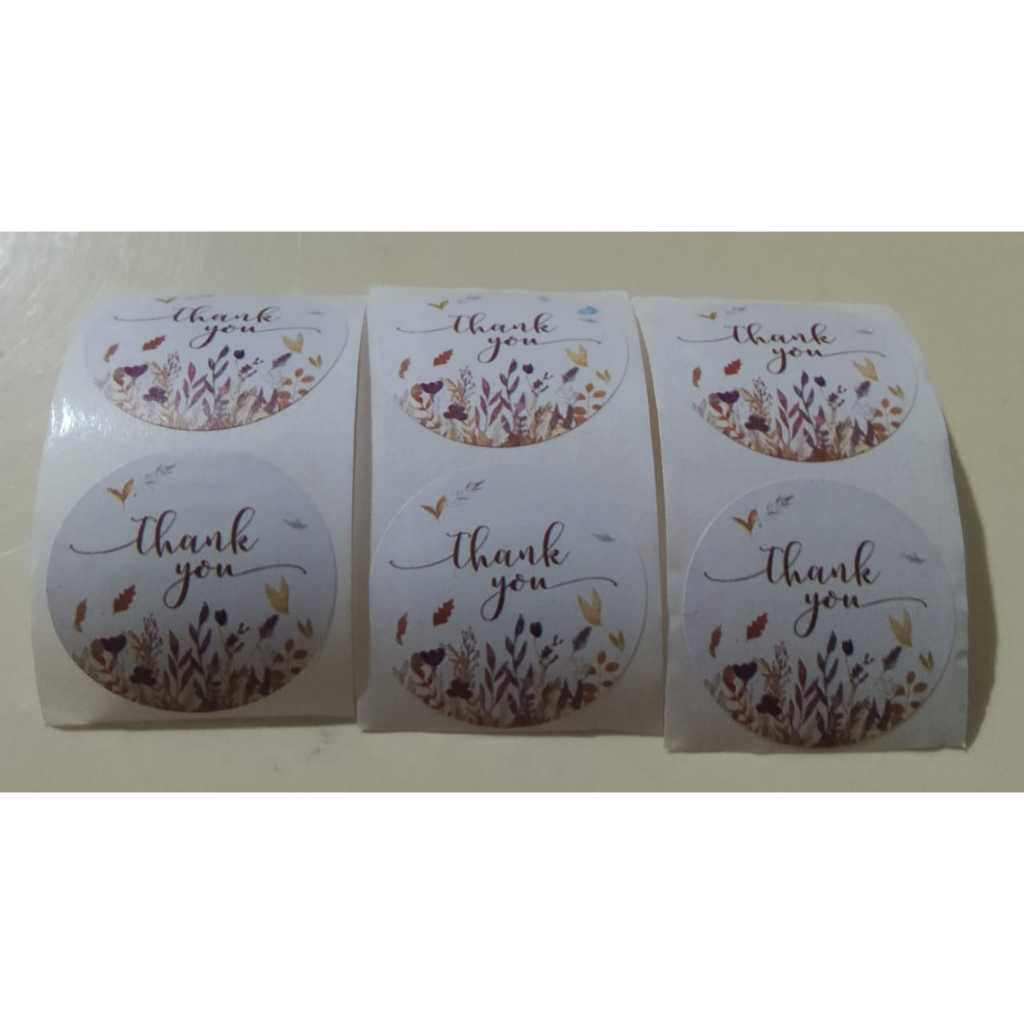 

Stiker Thankyou Motif Daun Jual Per 2 Pcs