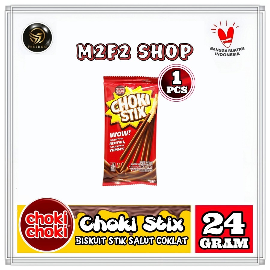 

Biskuit Choki Choki Stix Salut Cokelat Stick - 24 gr (Kemasan Satuan)