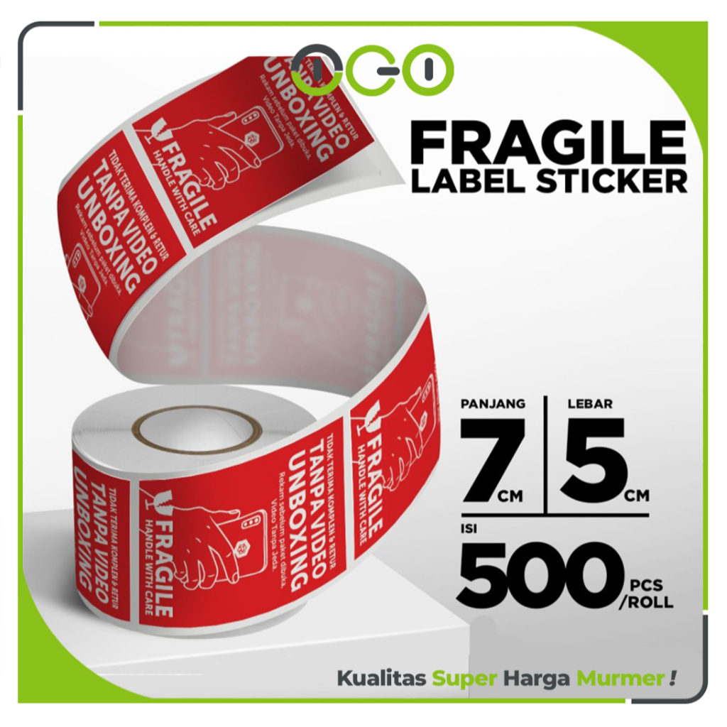 

Stiker Sticker Fragile - Video Unboxing 500pcs Per Roll Rusfet - Harga Satuan