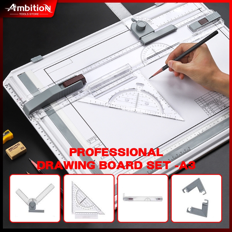 

Pus A3 Professional Drawing Board Terpercaya Meja Gambar Arsitek A3 Free Rotrin Isograph Rapido