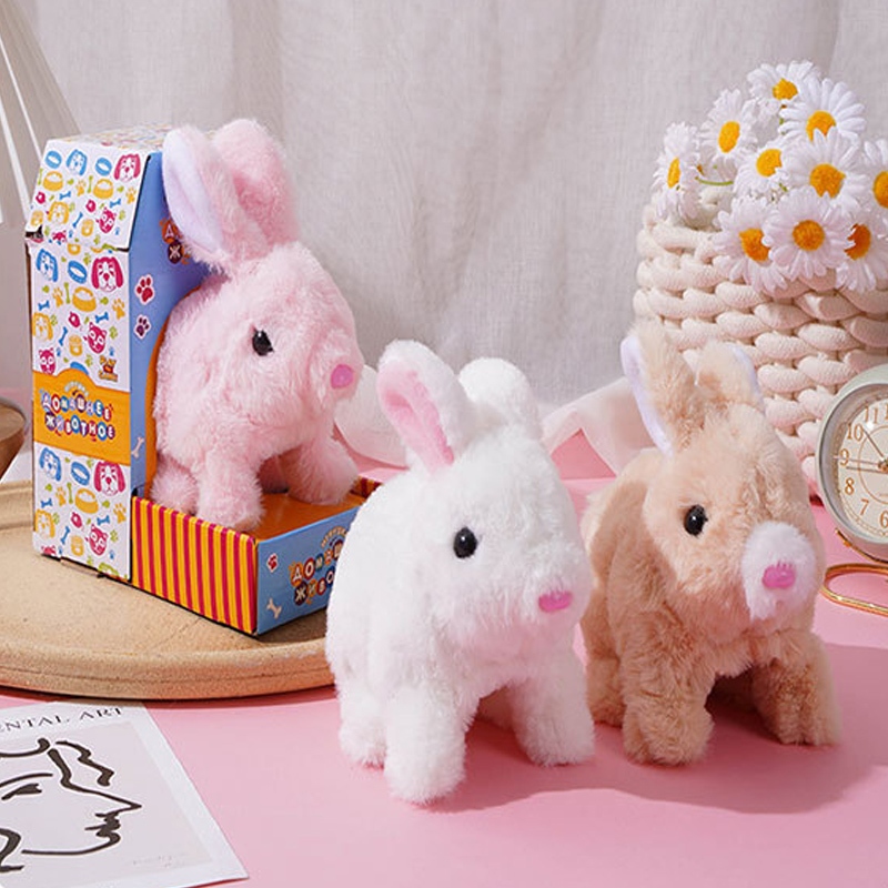 Carat Mainan Anak Hewan Rabbit Kelinci Berjalan Boneka Bersuara/Mainan Boneka Kelinci Bisa Bergerak Dan Bersuara / Boneka Little Bunny