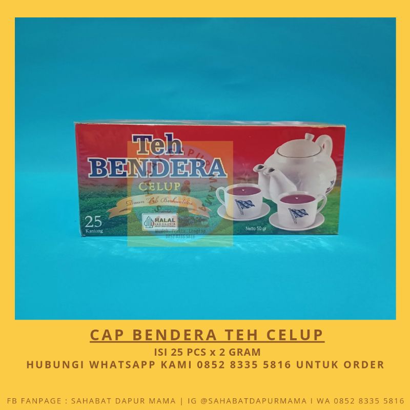 

Cap Bendera Teh Celup 25pcs Kantong