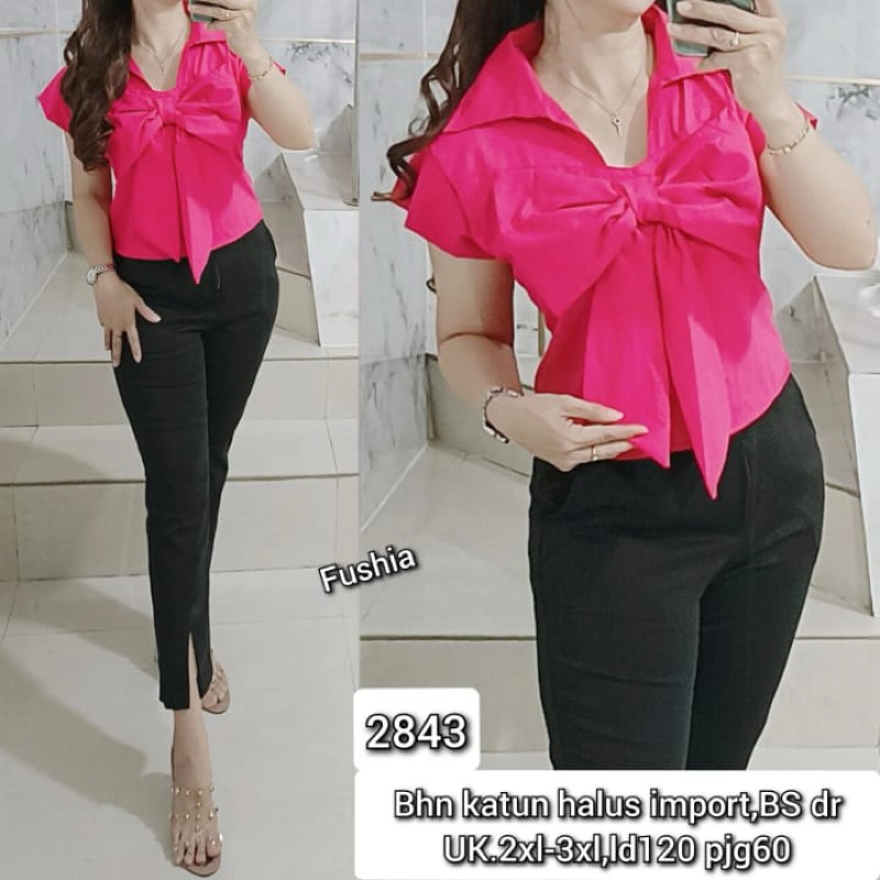 CNY EDITION ATASAN 2843 KERAH PITA JUMBO IMPORT , ATASAN WANITA IMPORT , ATASAN WANITA IMLEK , ATASA