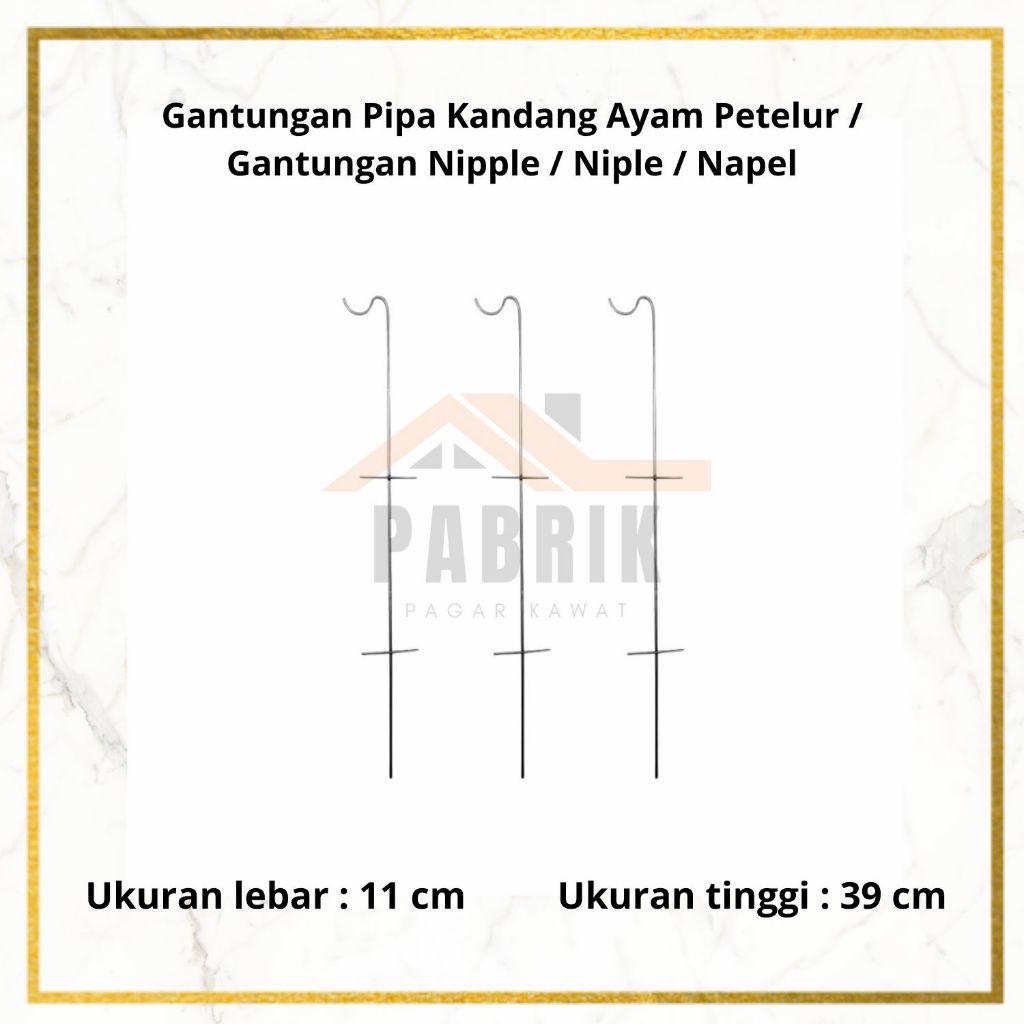 Gantungan Pipa Kandang Ayam Petelur Nipel / Niple / Napel