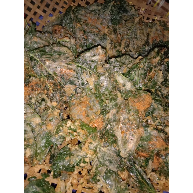 

Keripik bayam pedas dan original 500gr
