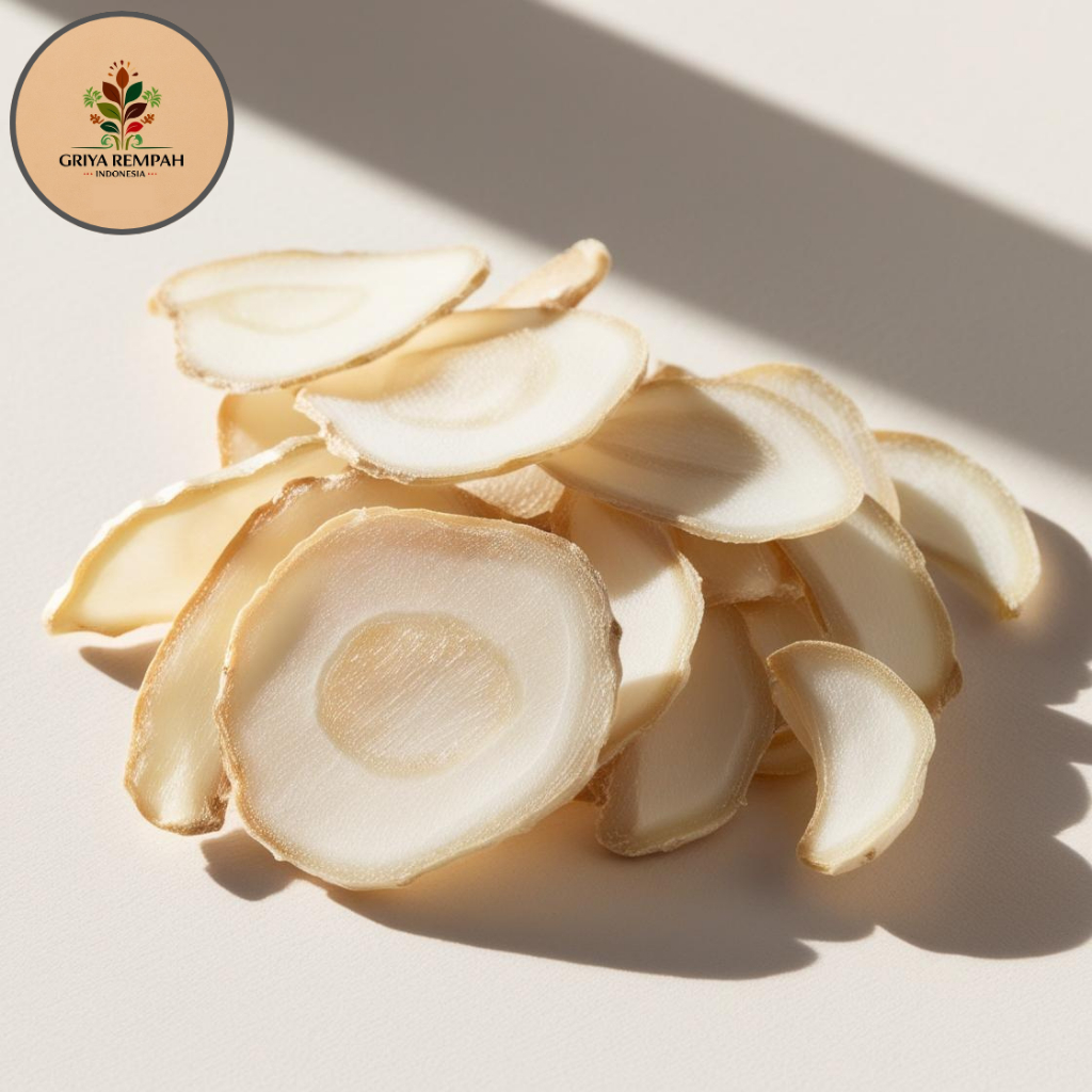 

JAHE PUTIH KERING 15 GRAM Premium – Rimpang Rempah Herbal Murni 100% Alami Iris Jamu Tradisional & Minuman Sehat White Ginger Zingiber Officinale Var amarum