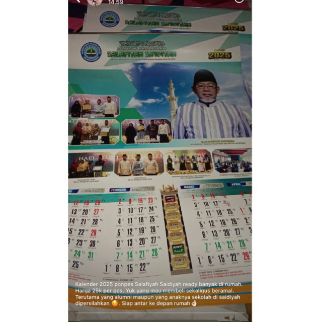 

reall KALENDER 2025 DARI PONDOK PESANTREN SALAFIAH SAIDIYAH LENGKAP THN HIJRIAH