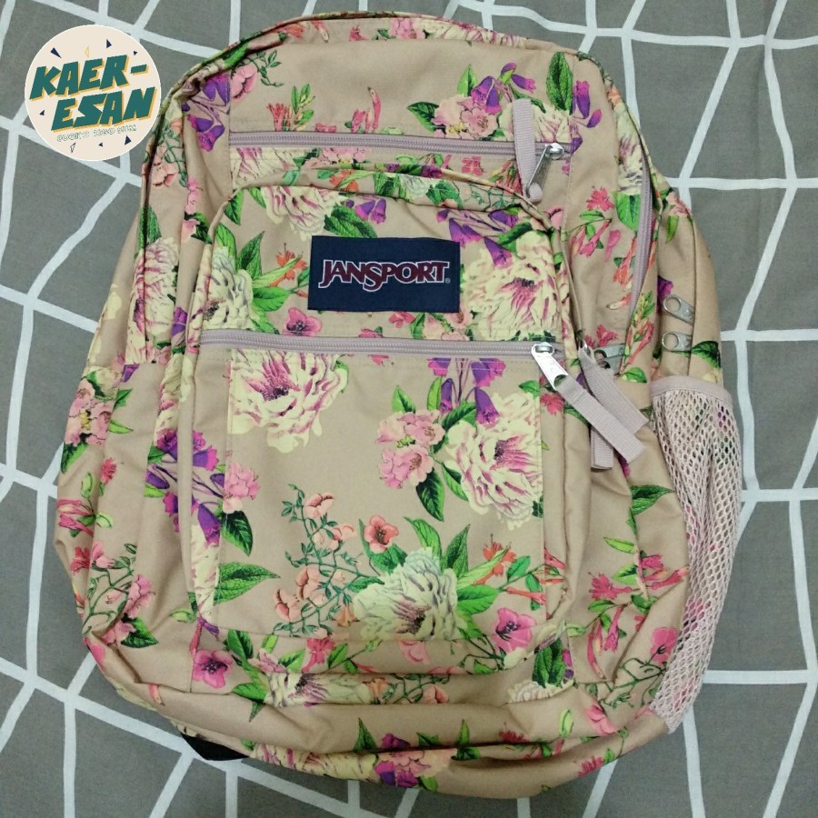 Tas Backpack JanSport Big Student Pink Bouquet Original