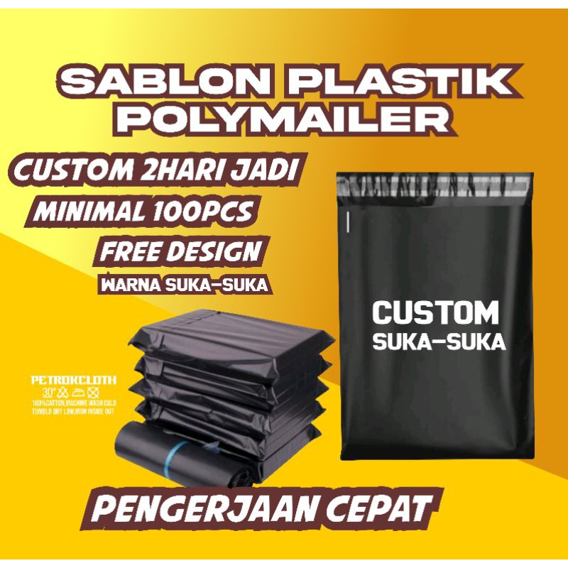 

sablon POLYMAILER CUSTOM uk 35x42cm plastik packing